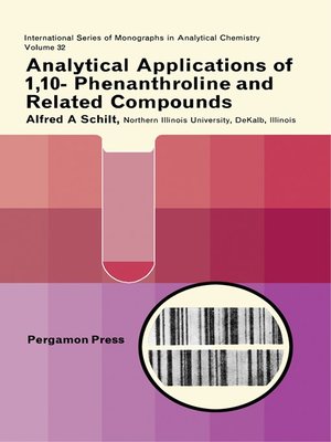 cover image of Analytical Applications of 1,10-Phenanthroline and Related Compounds
